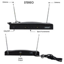 Microfoni Wireless per Karaoke Ricevitore 2 Canali Canto e Presentazioni