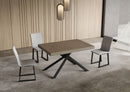 Tavolo Allungabile 120/204x80 cm Niket Tortora Gambe Antracite      