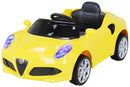 Macchina Elettrica per Bambini 12V con Licenza Alfa Romeo 4C Gialla