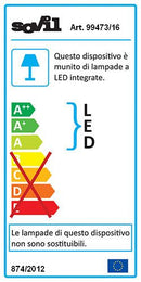 Applique da Esterno a LED 10W a Mezza Luna Sovil Petit Grigio