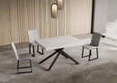 Tavolo Allungabile 130-234x90x74 cm Niket Bianco Frassino Gambe Antracite