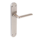 Maniglie Sydney per Porta da Interno con Placca 43 x 250 mm Alluminio e Zama Nickel 1 Set. Emuca