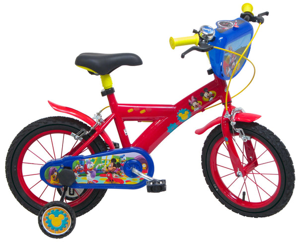 sconto Bicicletta per Bambino 14"" 2 Freni Disney Mickey Mouse Rossa