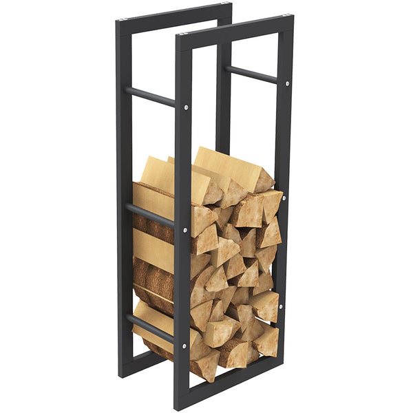 Portalegna Supporto Metallo Porta Legna Interno Legnaia Camino Stufa 100x40x25cm sconto