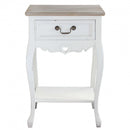 Mobiletto Cuore 1 44x33x70 h cm in Legno di paulownia Bianco