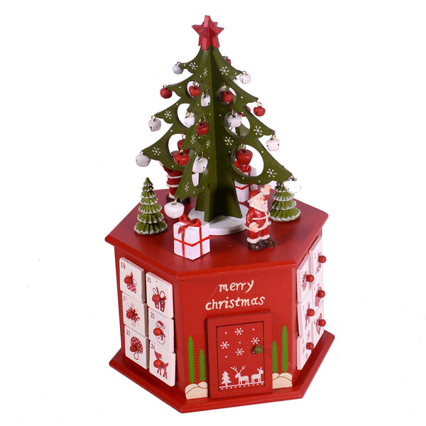 prezzo Calendario dell'Avvento in Legno albero cm 20,5x23,5xh37