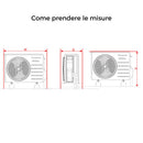 Cover Pompa di Calore 105x65x150 cm a Terra Indipendente Big Blade VL Bianco 