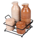 Menage Set Olio Aceto Sale e Pepe  350 ml in Gres VdE Tivoli 1996 Shades Chocolate