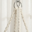 Amaca Sedia Sospesa 80x60x36 cm in Poliestere e Macramè Crema