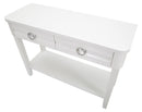 Console Fissa Shine 110x82x40 cm in Legno MDF e Metallo Bianco