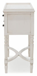 Consolle 4 Cassetti 90x38x78 cm in Legno Soriani Bianco Anticato