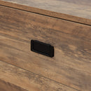 Credenza 120x39,5x77 cm in Truciolato e Metallo Marrone