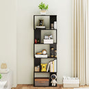 Mobile Libreria Design Moderno 60x24x184,5 cm a 5 Ripiani in Legno Nero 