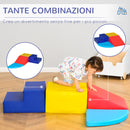 Set 4 Blocchi Costruzioni Morbide Modulabili per Bambini Multicolore  