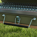 Barbecue Portatile e Pieghevole a Valigetta 47x30x28 cm a Carbonella Verde  