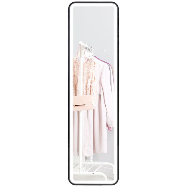 Specchio da Parete Touch con Illuminazione LED Regolabile 40x3x120 cm in Metallo Nero online