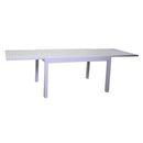 Tavolo Allungabile da Giardino 125/250x75xh75 cm in Alluminio Cleveland Bianco-2