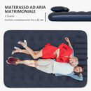Materasso Gonfiabile Matrimoniale con 2 Cuscini e Pompa Manuale Inclusa 137x191x22 cm Blu-4