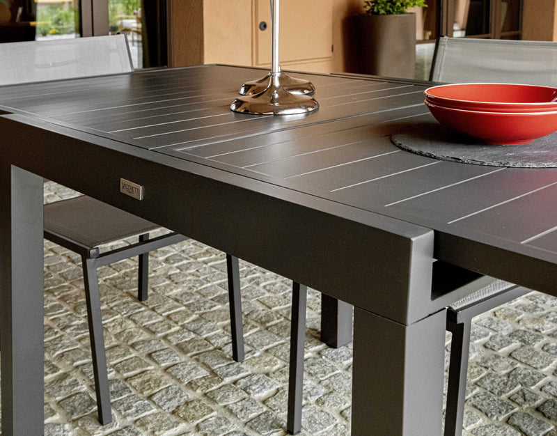 Tavolo Allungabile da Giardino 125/250x75xh75 cm in Alluminio Cleveland Antracite-3