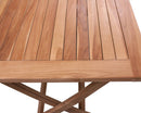 Tavolo Pieghevole da Giardino 80x150xH75 cm in Teak Legno naturale