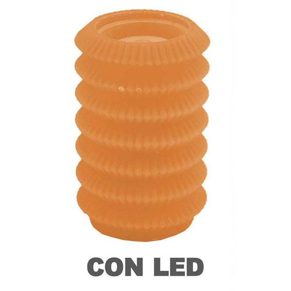 Candela led lanterna arancione fontana cm Ø13,5xh20 online