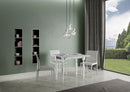 Consolle Allungabile 90x45-90x80 cm in Nobilitato Bianco