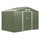 Casetta Box da Giardino 277x195x192 cm in Acciaio e Polipropilene Verde Chiaro