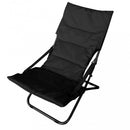 Sdraio Canapone 65x80x38/96 h cm in Acciaio Telo Oxford Nero