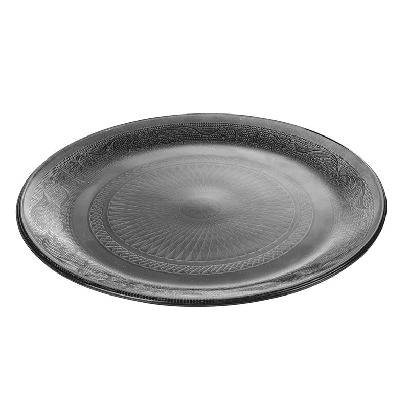 Set 6 Piatti Fondi Ø21,5x3,6 cm  in Vetro VdE Tivoli 1996 Imperial Grigio Scuro