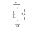 Applique da Esterno a LED 3W+3W 4000K Sovil Bianco