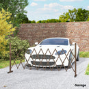 Recinzione per Giardino 250x31x103,5 cm a Larghezza Regolabile in Metallo e Alluminio Marrone      