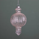 Set 4 Decoro con Glitter H13,3 cm Champagne