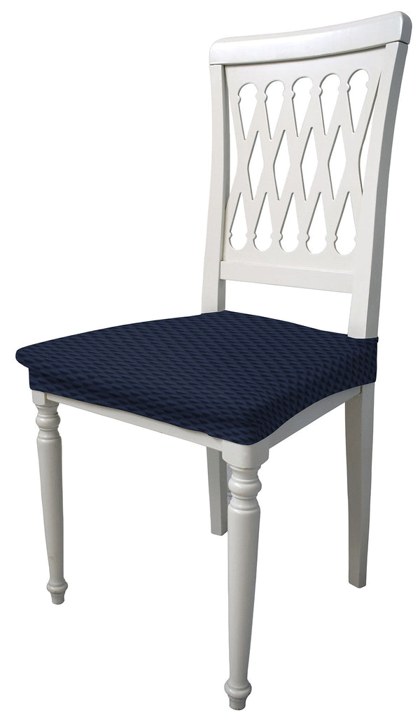 prezzo Set 2 Coprisedie Elasticizzati in Poliestere Fashion Blu Scuro