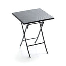 Tavolino da Giardino in Ferro Taddei Plastik 60 Rattan Grigio