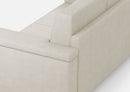 Divano Angolare 7 Posti 286x286x85 cm Marrak in Tessuto Latte