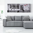 Stampa su Tela con Bambina 80x40 cm 5 Pezzi in Legno di Pino