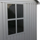 Casetta Box da Giardino 323,3x242,6x235,2 cm in Alluminio Grigio