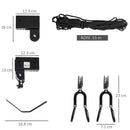 Supporto per Kayak Paranco da Soffitto Max 50 Kg in Acciaio  Nero