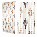 Tenda a Fili per Porta Antimosche 140x240 cm in Plastica Rombi Noce Chiaro Grande