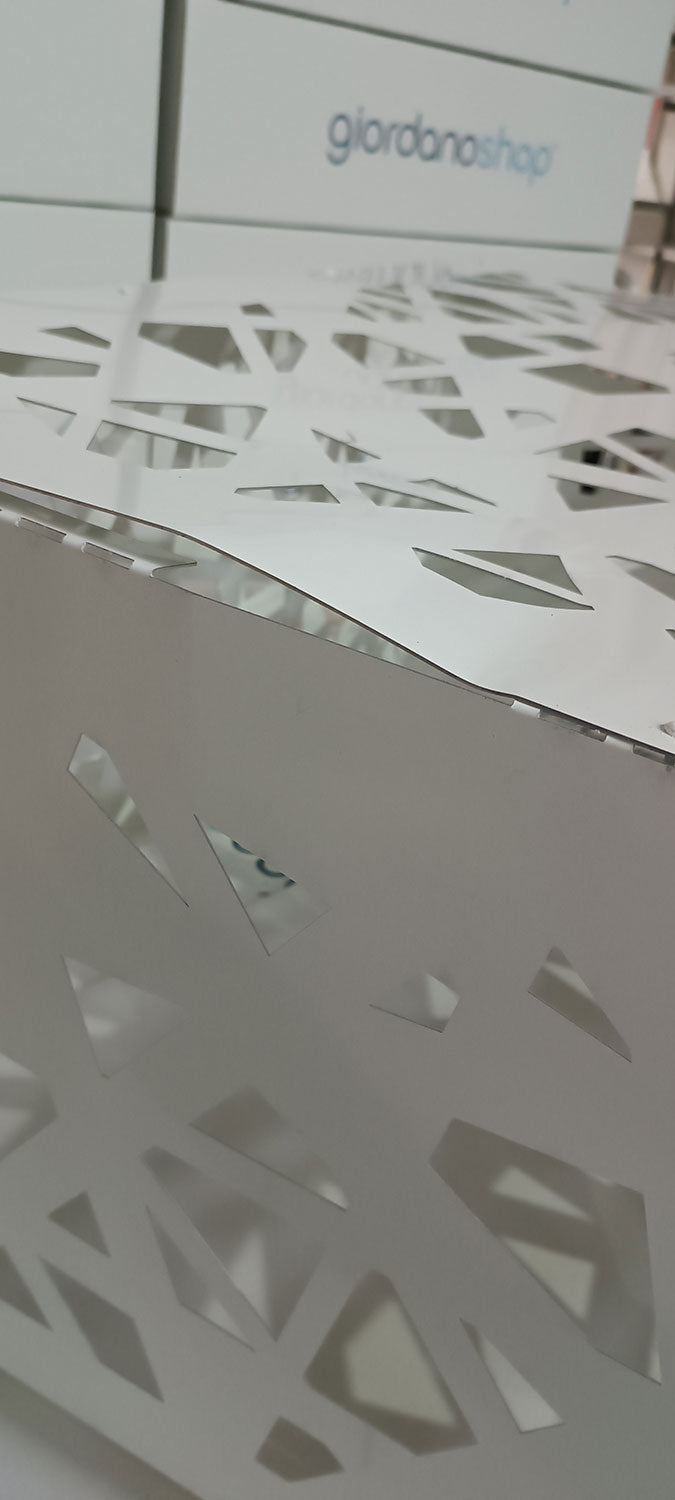 Copri Condizionatore 96x52x82 cm in Alluminio Glam L Bianco Seconda Scelta