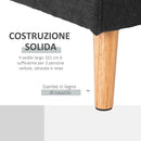 Divano 3 Posti ad Angolo 193x136x85 cm con Penisola Reversibile in Tessuto Effetto Lino Nero  