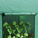 Serra da Giardino 200x100x178 cm 2 Porte Avvolgibili Copertura in PE 140g/m² Anti-UV Verde      