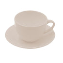 Set 6 Tazzine da Caffè con Piattino 8x7xh5 cm in Gres Porcellanato Romeo Crema