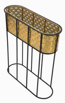 Porta Vasi Oval 60x20x70 cm in Ferro 