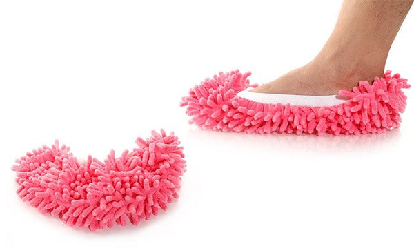 acquista Pantofole in Microfibra 2 in 1 Misura Fino al 44 per pulire camminando Rosa
