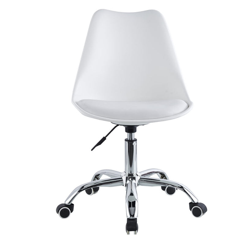 Sedia Operativa da Ufficio 48,5x49x80/88 cm May Bianca