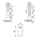Set 2 Bastoni Appendiabiti per Armadi Ovali con Gomma 140 cm in Alluminio Emuca Anodizzato opaco