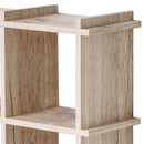 Libreria Scaffale a Parete 4 ripiani Bacheca in Legno Rovere Multiuso 