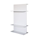 Porta TV a Parete 100x50x170,4 cm con 3 Ripiani Loki A Bianco Spatolato