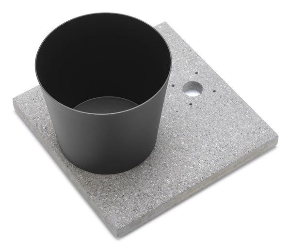 Base con Vaschetta per Fontane con Ghiera Piccola 40x40x5 cm in Cemento Belfer 42/BSE/4 Antracite prezzo